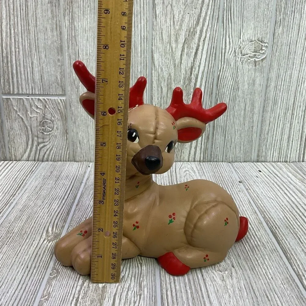 Vintage Hand Painted Kimple Molds Christmas Reindeer Set 6 1988